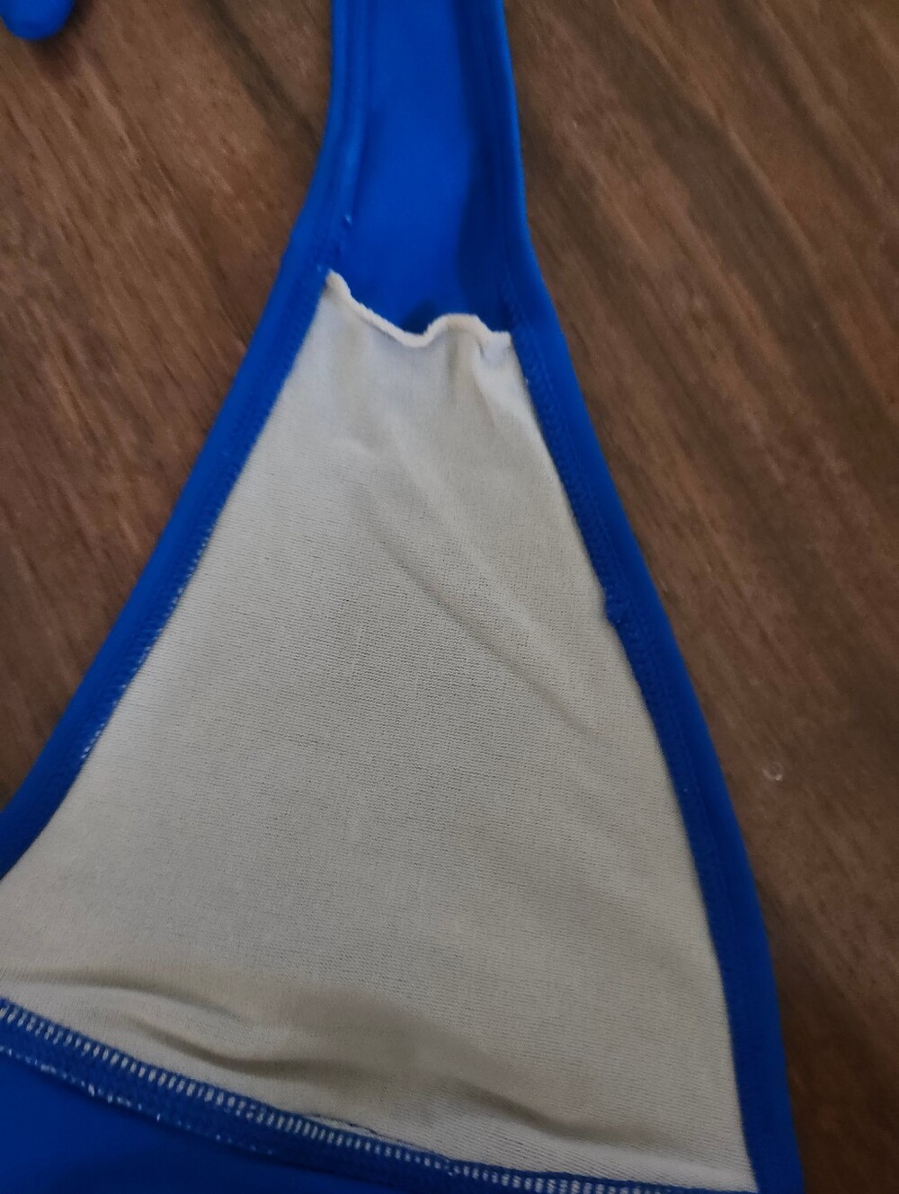 Genuine Merchandise Royal Blue Dodgers Halter Bikini Top with LA Logo Pre-loved - Picture 6 of 6